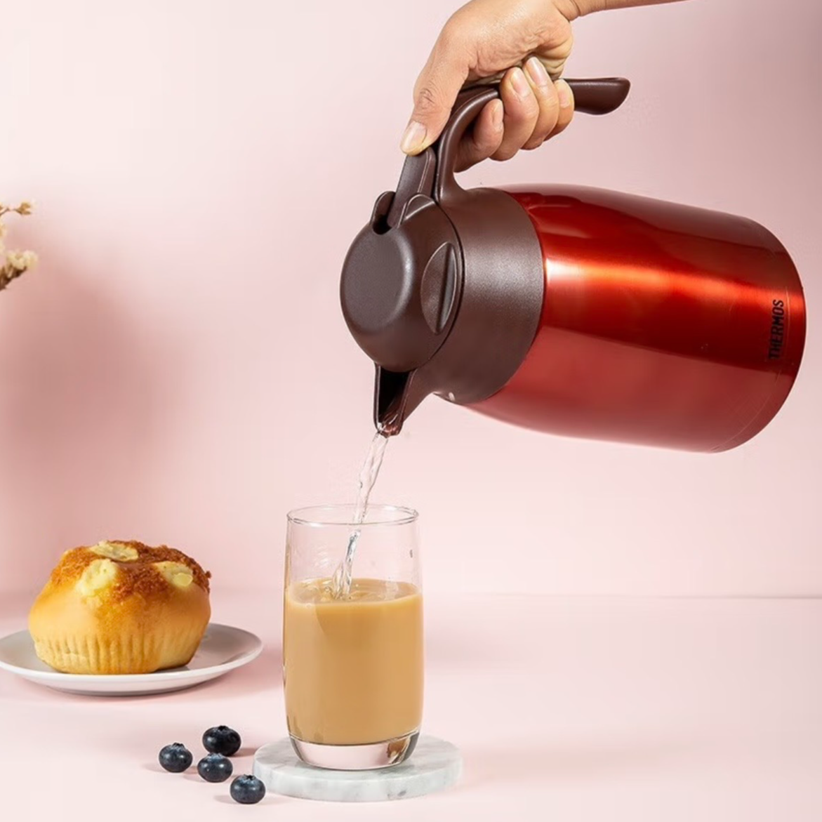 【A等品微瑕】膳魔师不锈钢保温壶1.5升红色 THX-1500CSS