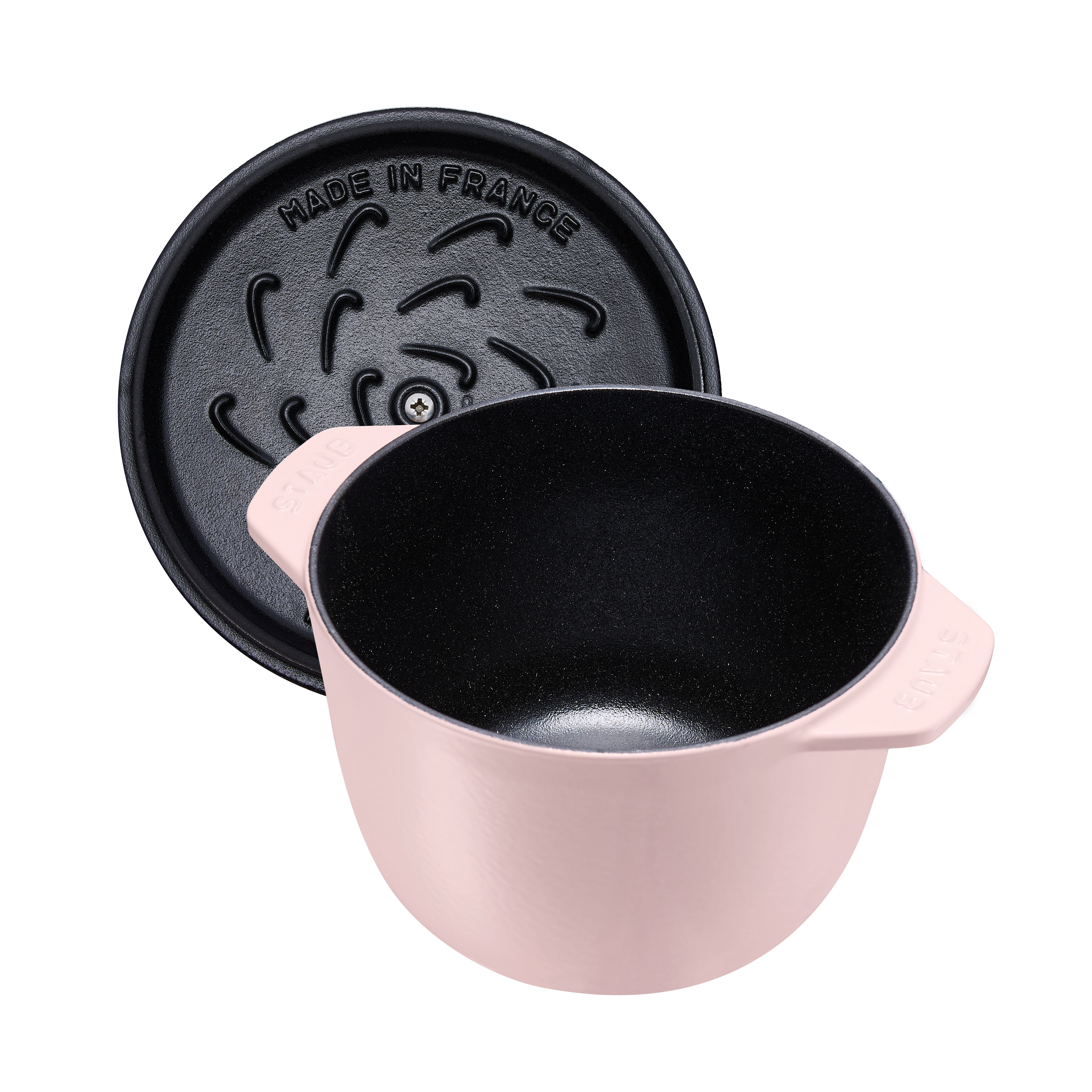 【A等品微瑕】staub/珐宝 珐琅铸铁饭釜锅16cm 慕斯玫瑰 1030213