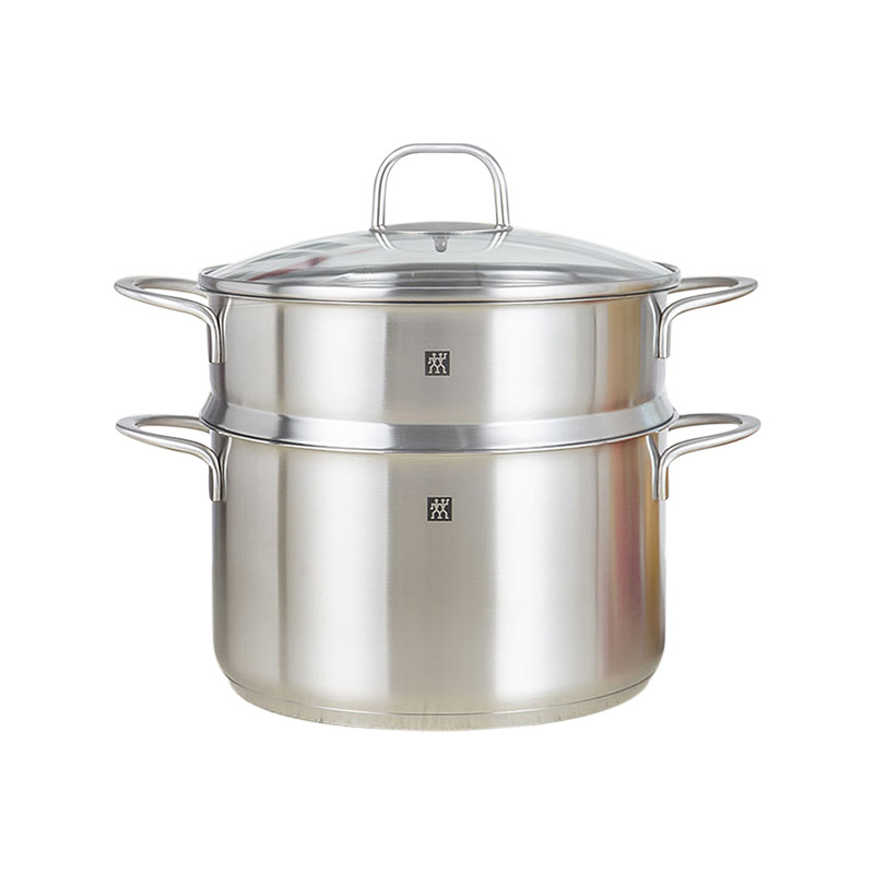 【A等品微瑕】双立人 Nova Plus 28cm 汤锅蒸笼两件套 1027301