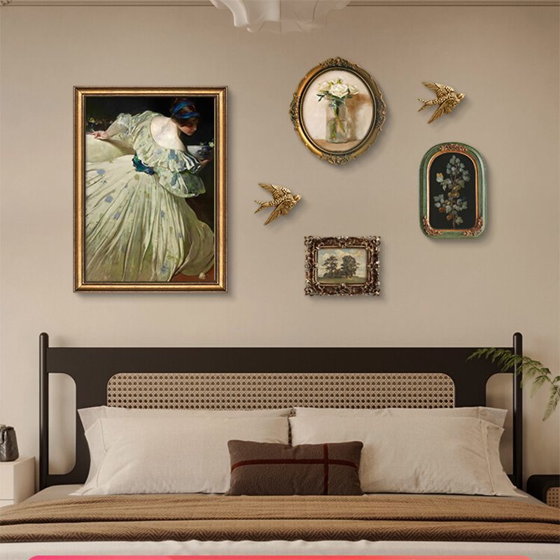 法式中古风卧室床头装饰画美式轻奢高级感主卧房间壁画2024新款画