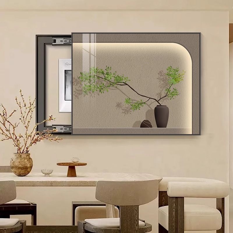 法式轻奢风电表箱装饰画高档客厅电源箱挂画横版配电箱平安果壁画