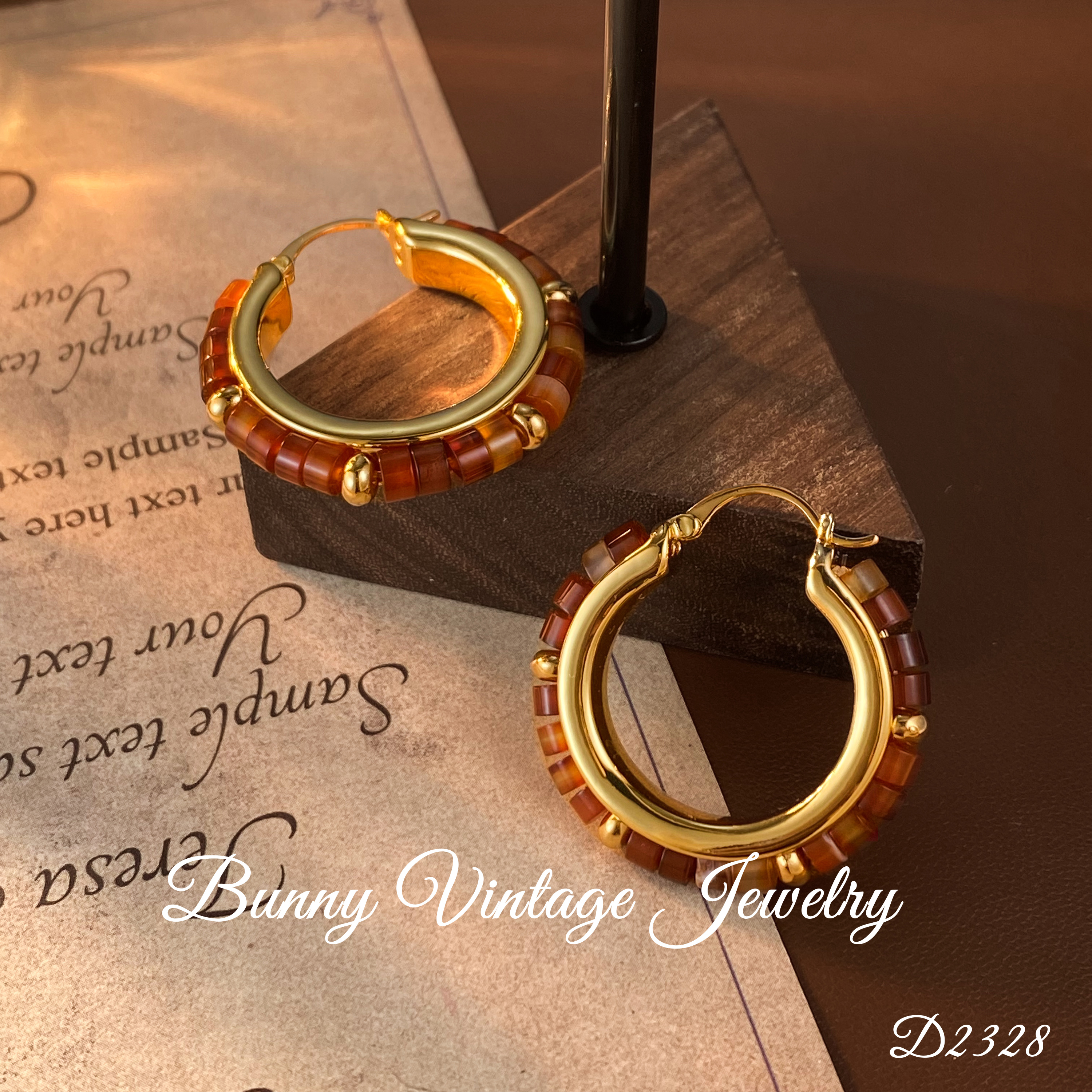 D1260 美★【盛世舞会】天然 酒会系列 KS Patty 凯特 耳扣