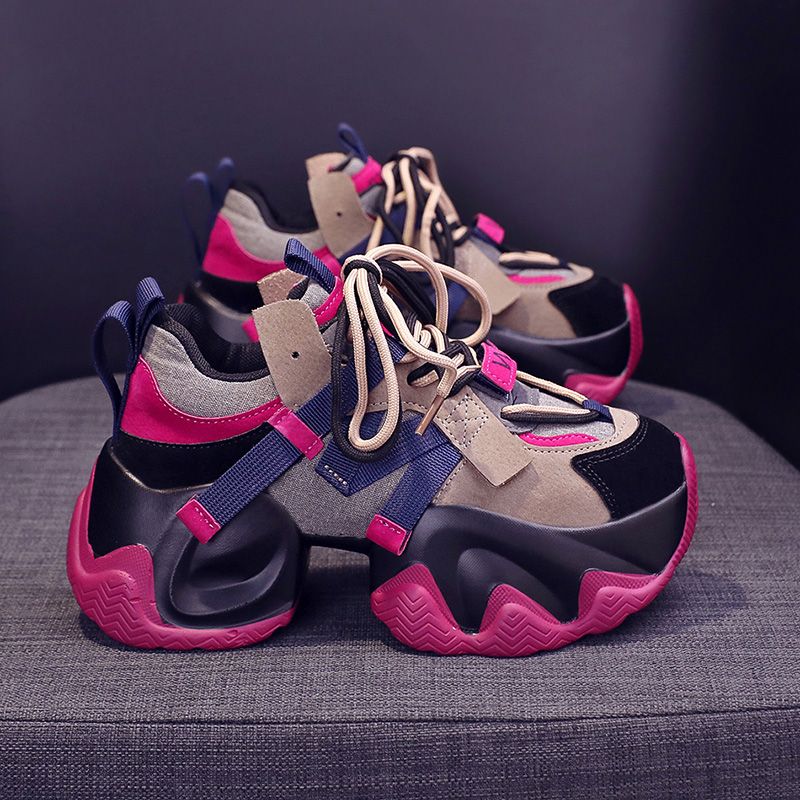 流行鞋子2023老爹鞋女新款秋冬爆款厚底增高休闲运动女鞋时尚潮流