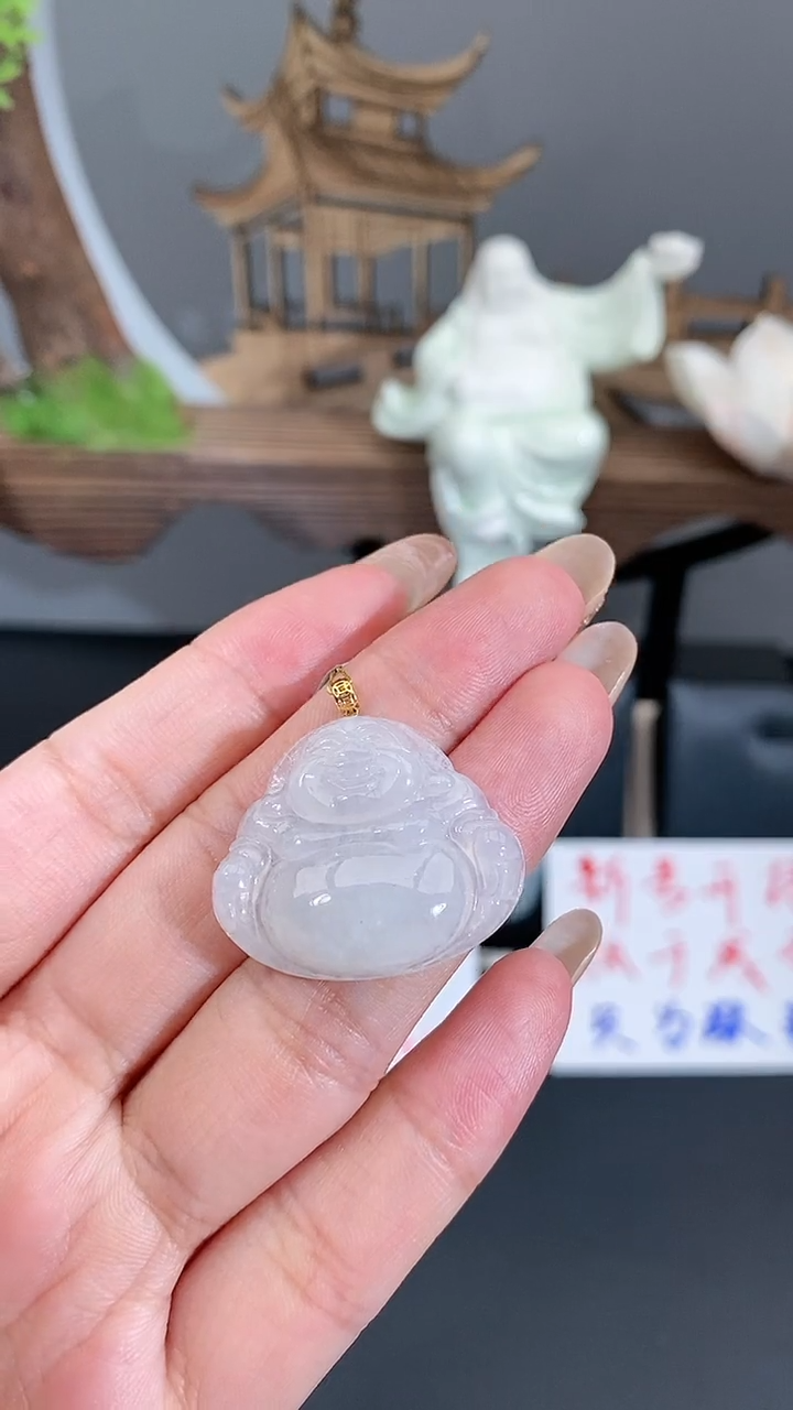 【闪购商品】翡翠颈饰18K金镶嵌12586