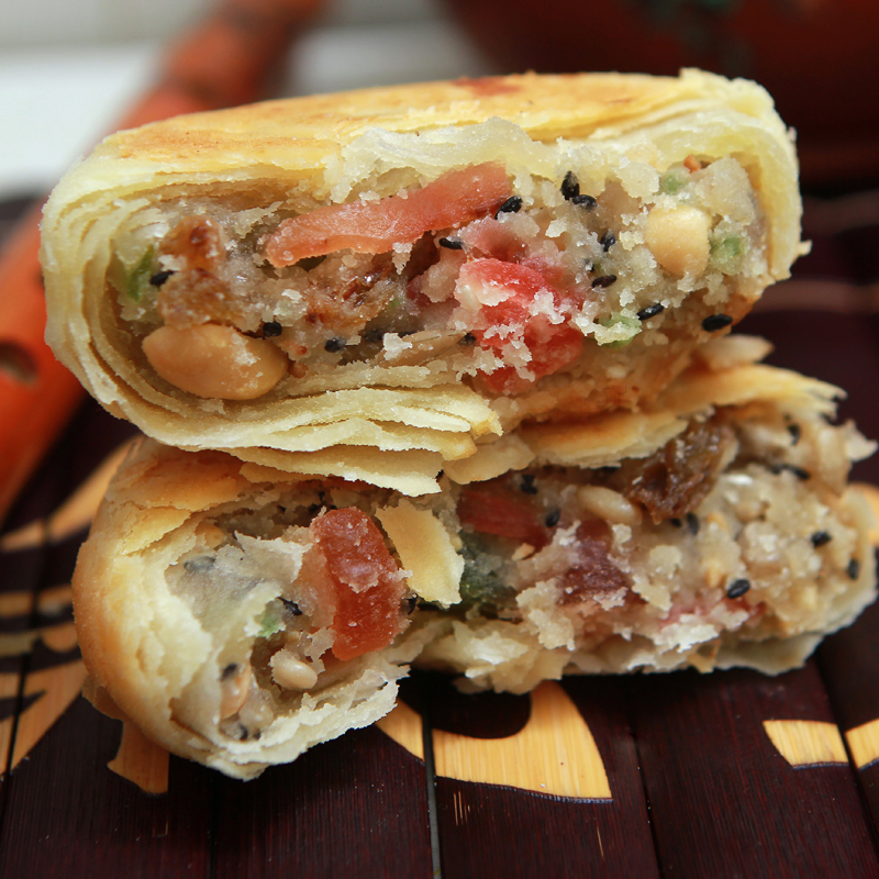 【特价2斤16个】老五仁月饼酥皮青红丝瓜子芝麻老式糕点中秋礼盒