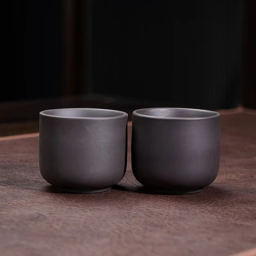 （弟弟专用）紫砂光面直筒杯1对