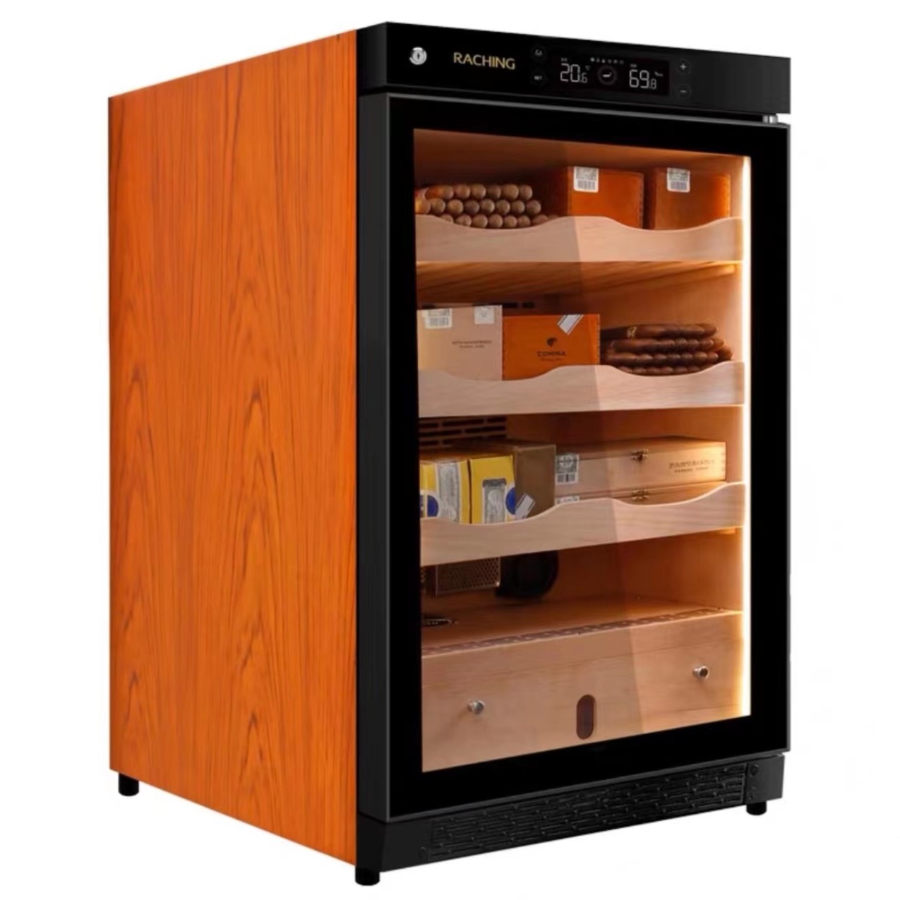 RACHING/美晶C150A 实木恒温恒湿雪茄柜进口雪松木雪茄盒保湿柜樻