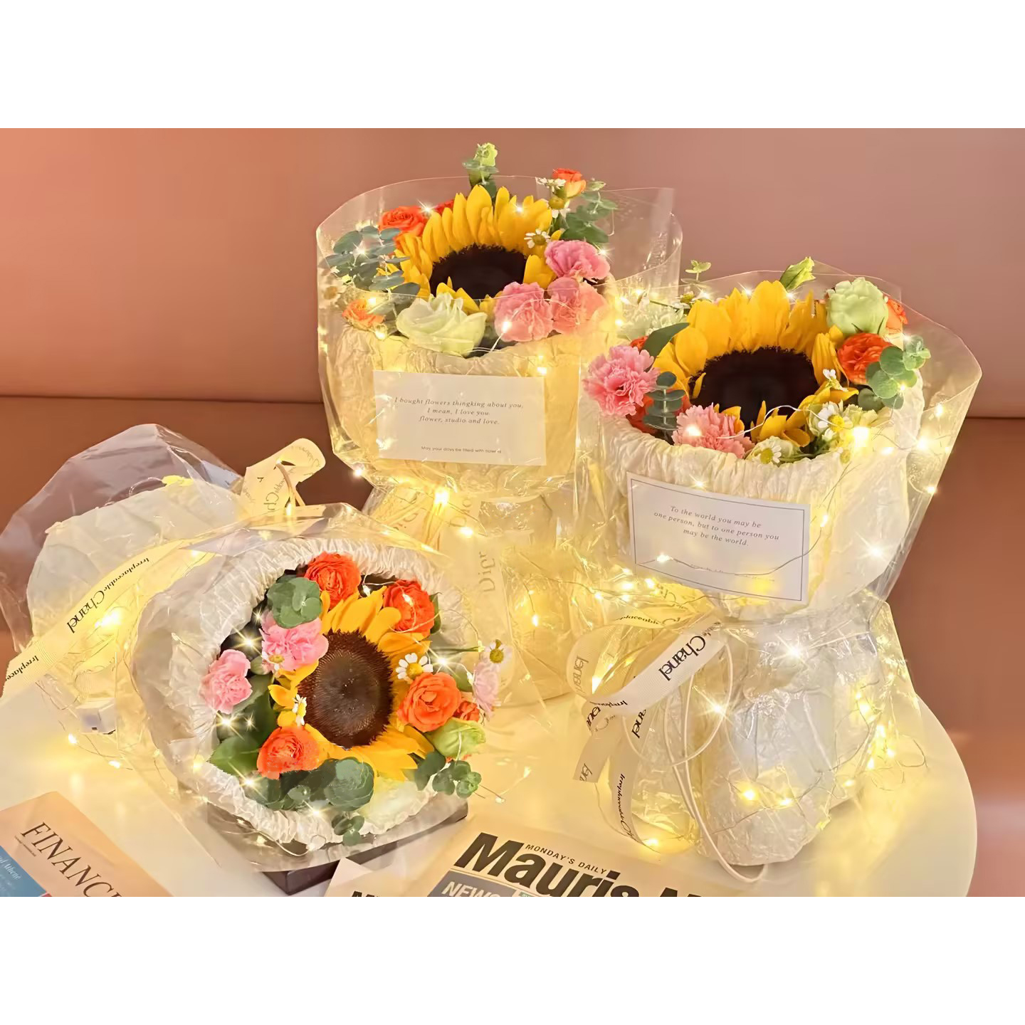 3束网红花『单只向日葵混搭花束』鲜花礼物·同城花店配送上门BP