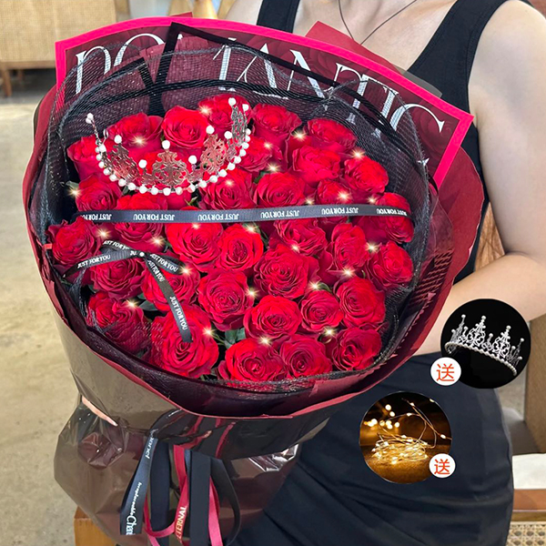 浪漫返场♥【期望是你】33朵红玫瑰送女神送男生告白表白约会礼物鲜花小时达同城花店送花