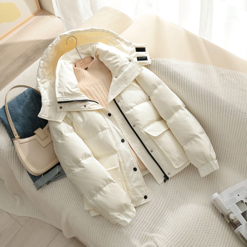 波司澄羽绒服加厚连帽防寒保暖羽绒年女2024新款欧货羽绒棉女短款