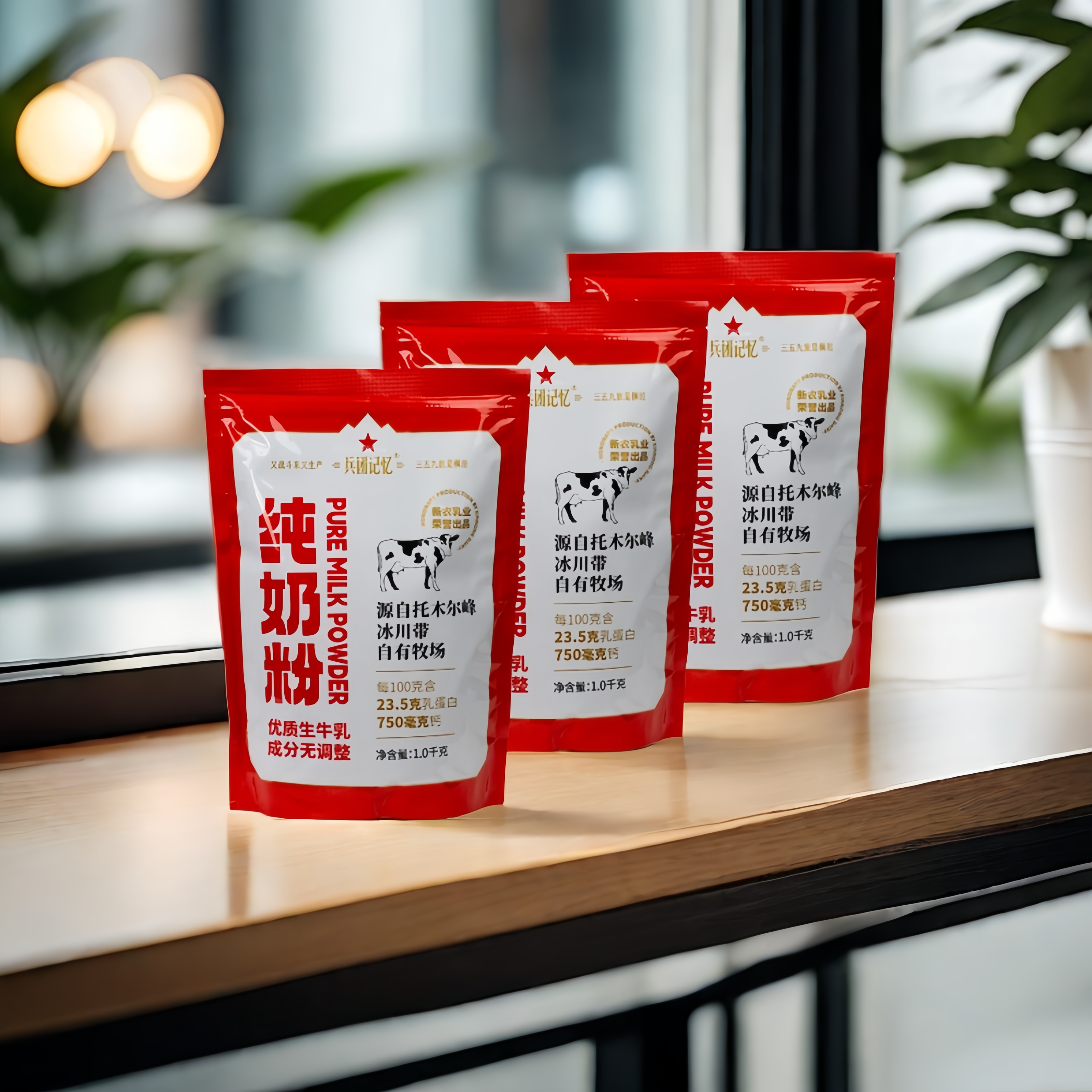 【工厂直播间补贴专属价】红袋新农纯奶粉6斤3大袋自有牧场厂家直发