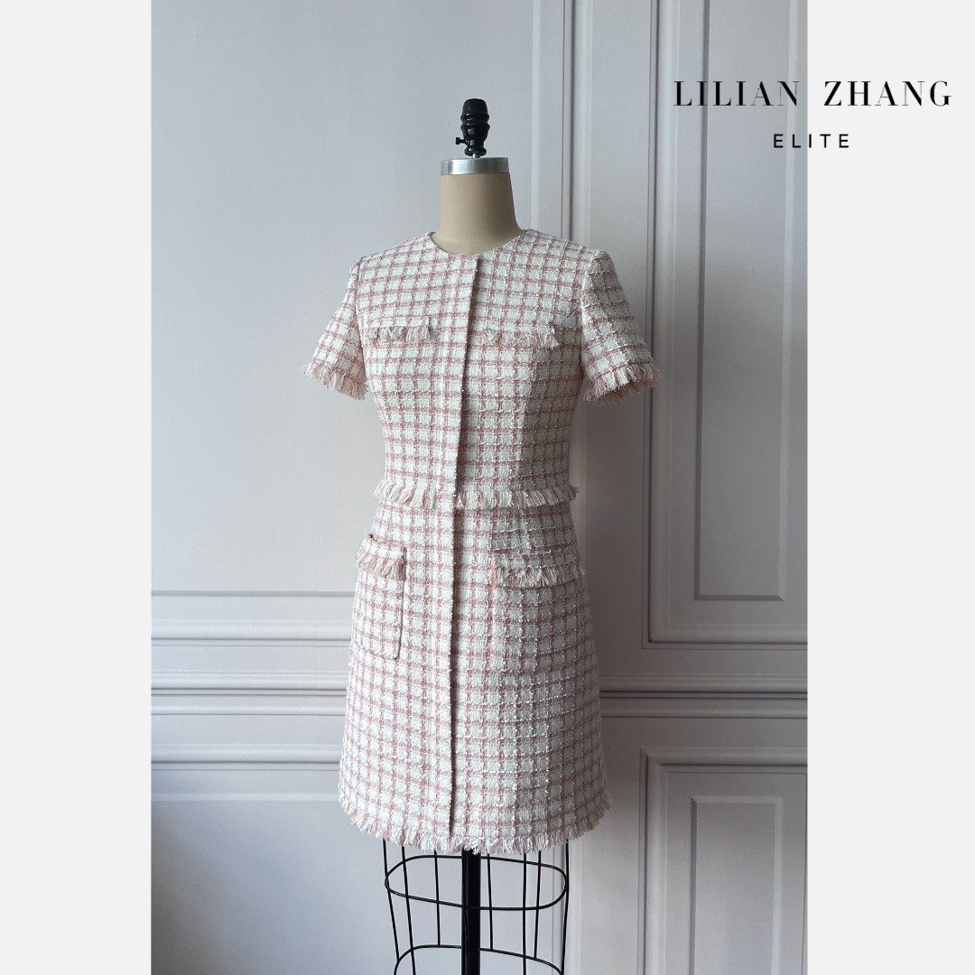 COLLECTION定制-Vintage-轻奢、法式风流苏小香连衣裙  2201082