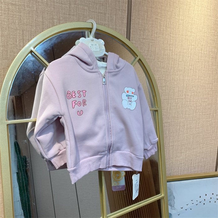 AB154   宝宝紫色开衫上衣外套  加绒