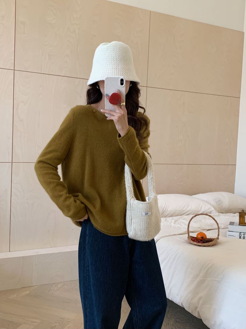 【素简.880137反季特价】秋冬新款简约气质高级感羊毛针织开衫