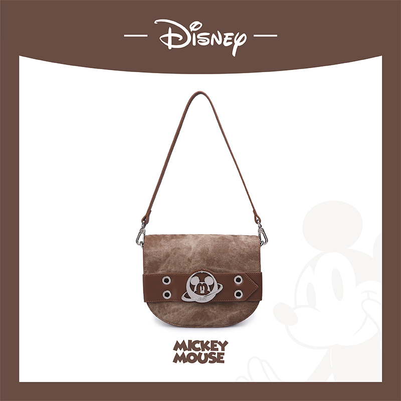 Disney/迪士尼米奇秋冬款腋下复古沙丘马鞍包