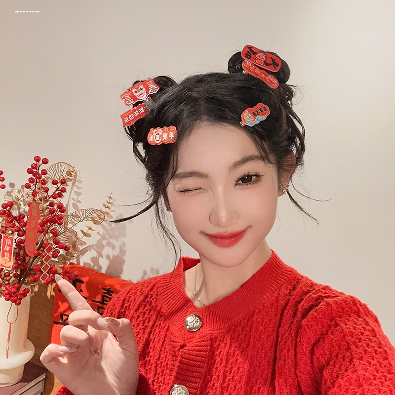 甜妹侧边发卡百搭发饰精致龙年卡通发夹刘海夹设计小众2023碎发夹