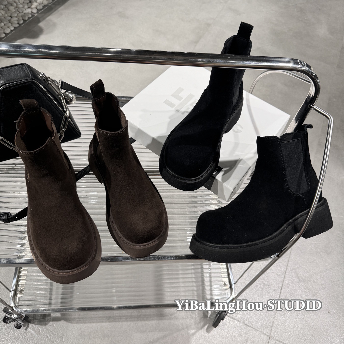 YBLH【24秋冬】丝绒磨砂牛皮.切尔西.高品质7518