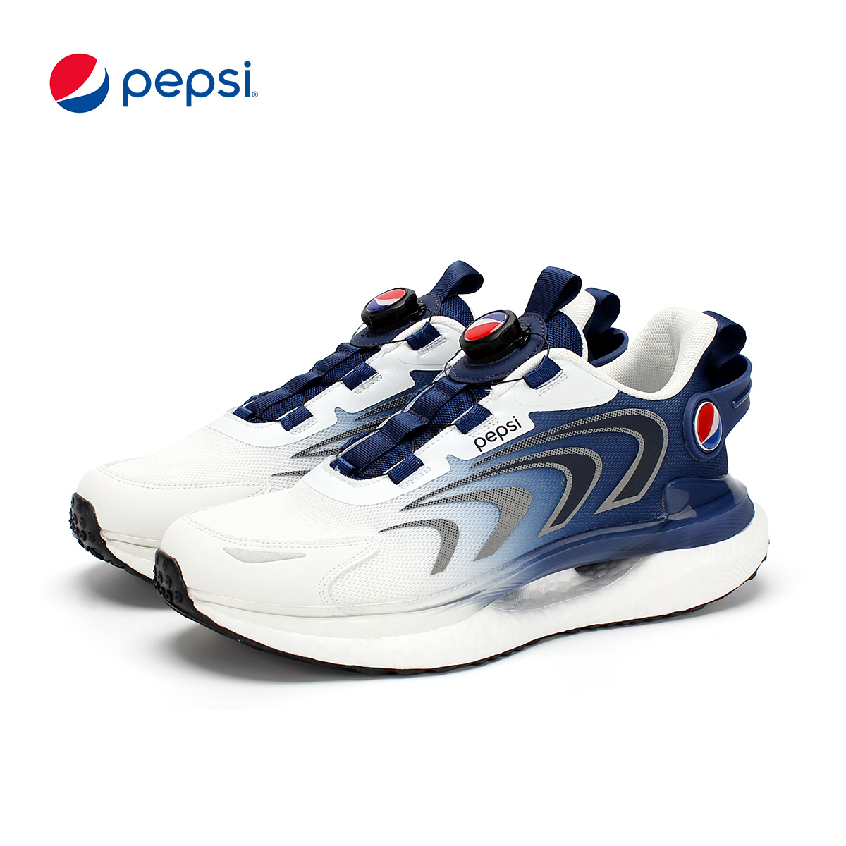 PEPSI红董专属旋转纽扣新款爆米花高弹运动休闲男女情侣款跑步鞋