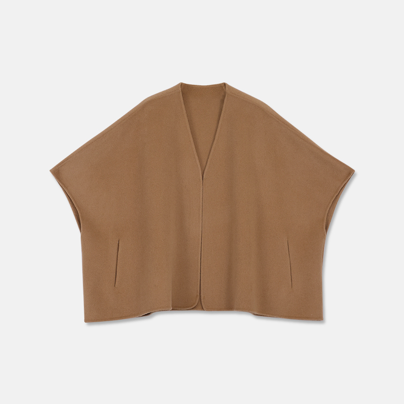 KD-DY-014 气质针织时尚休闲百搭羊毛简约设计师纯色羊毛大衣