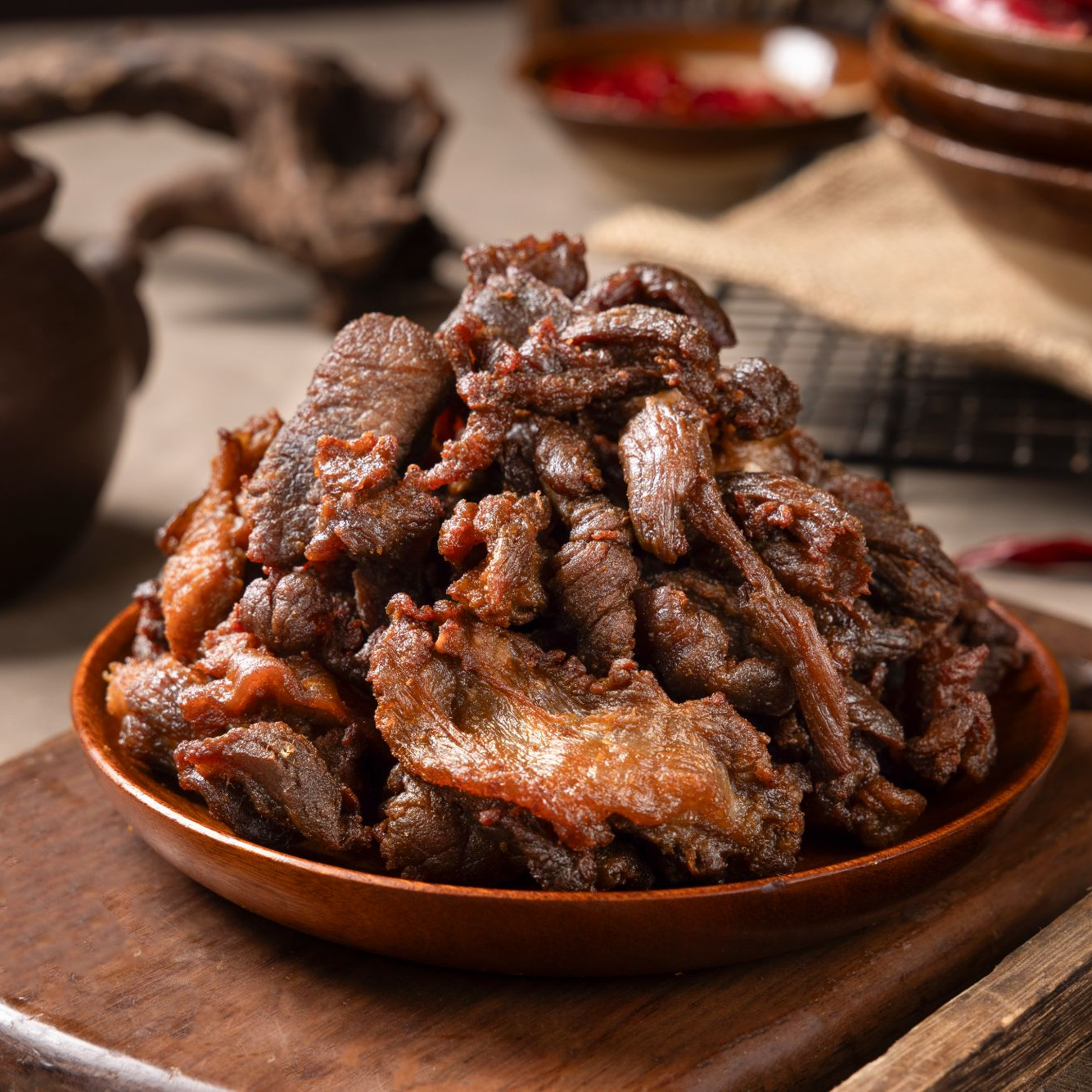 【现拍现装】牛肉筋八成干休闲零食下酒菜肥瘦相间草原美食追剧神器