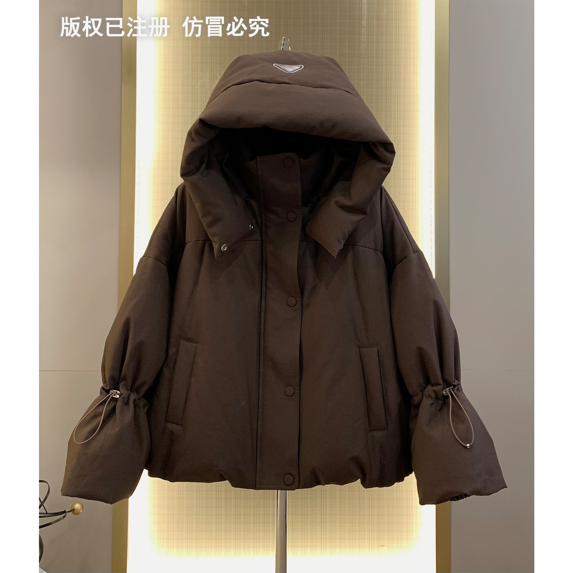 KK DESIGN 冬季简约气质时尚休闲潮流百搭连帽女士羽绒服2311993