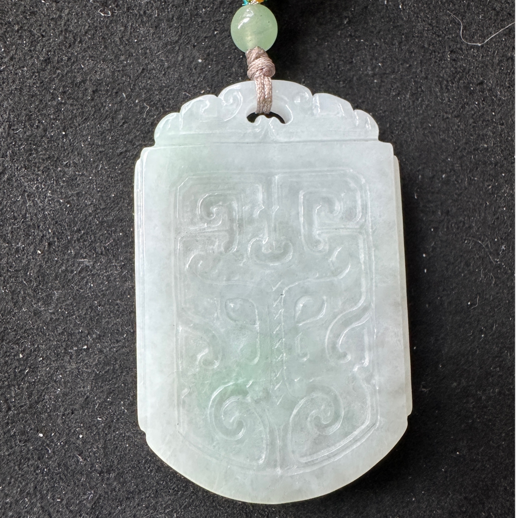 【无事牌】缅甸翡翠A货仿古无事牌