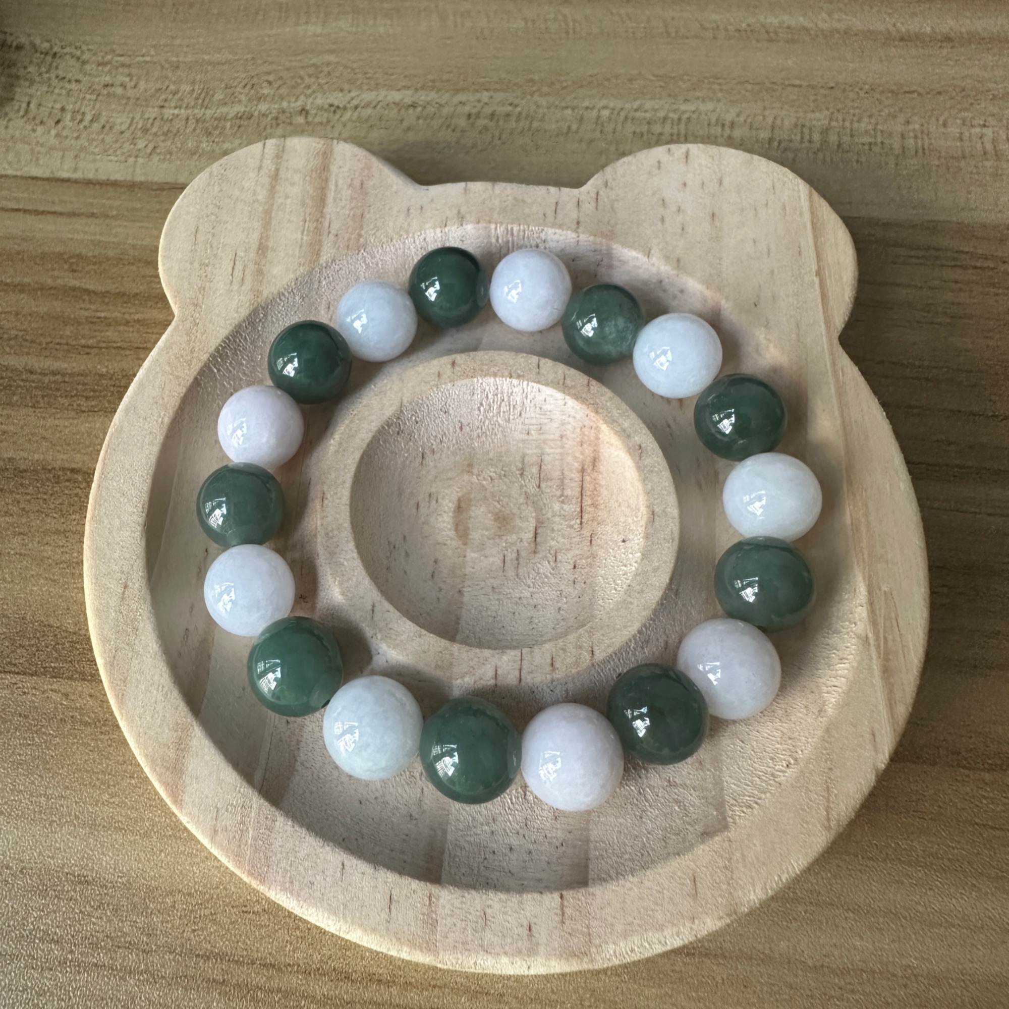 【手串】缅甸翡翠A货双色