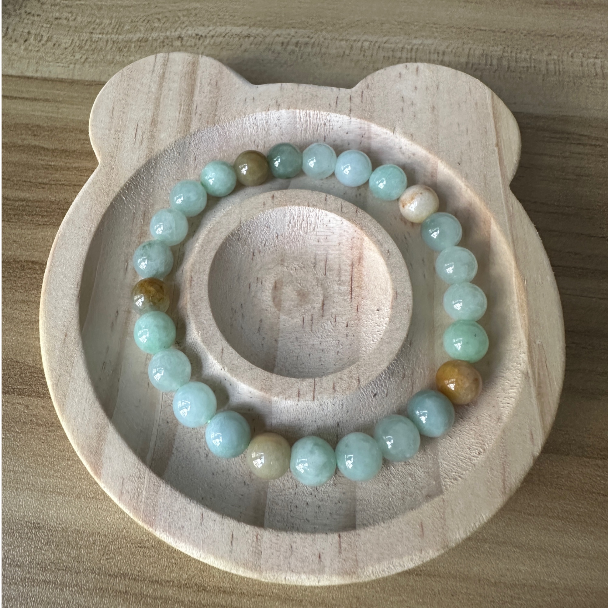 【手串】缅甸翡翠A货多宝手串#7+