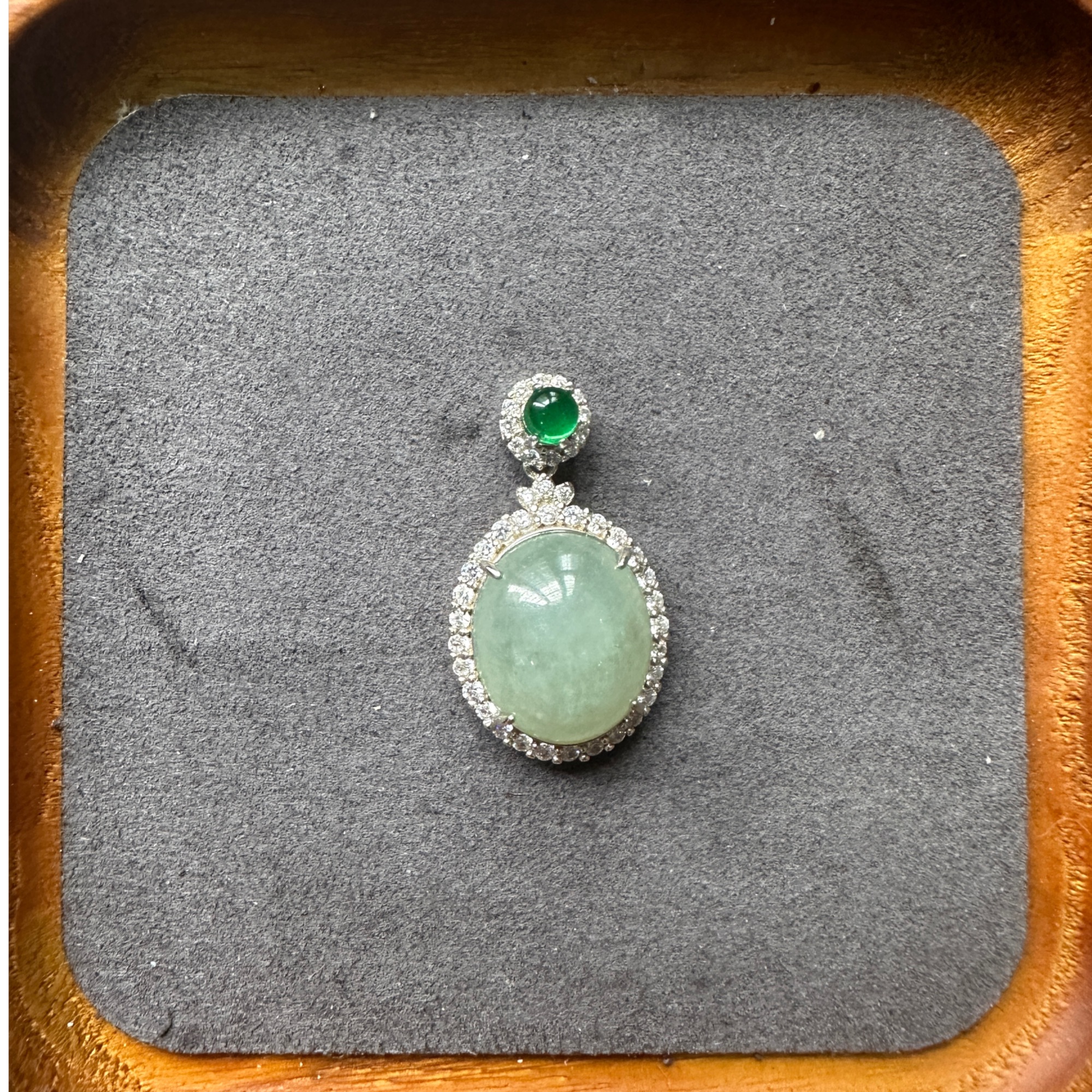 【吊坠】缅甸翡翠A货蛋面吊坠（不含链）