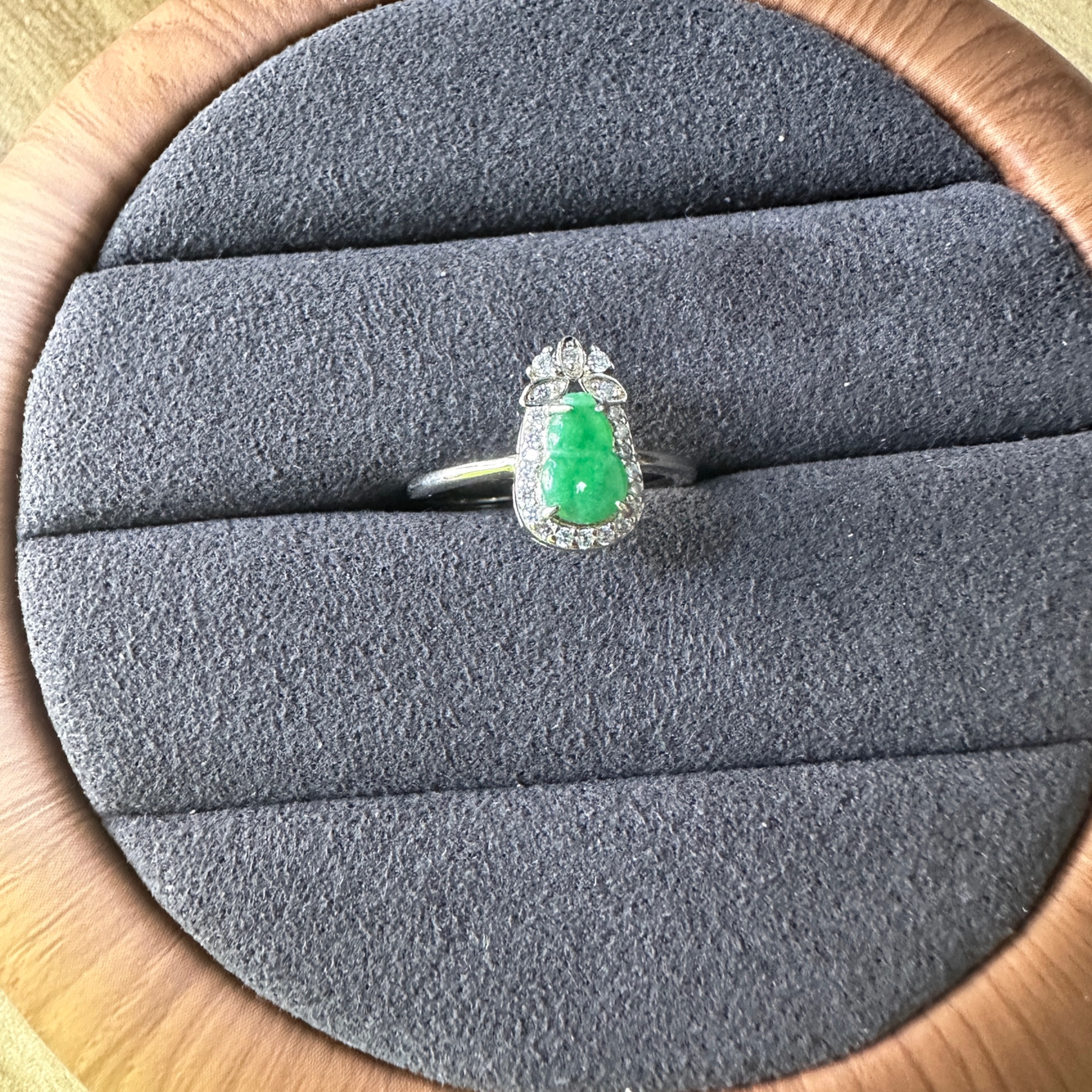 【戒指】缅甸翡翠A货葫芦戒指