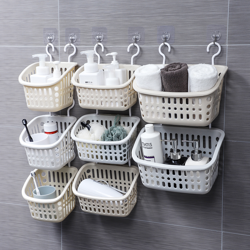 挂式收纳篮浴室挂篮厨房浴室小澡篮洗澡篮壁挂置物篮卫生间小篮子