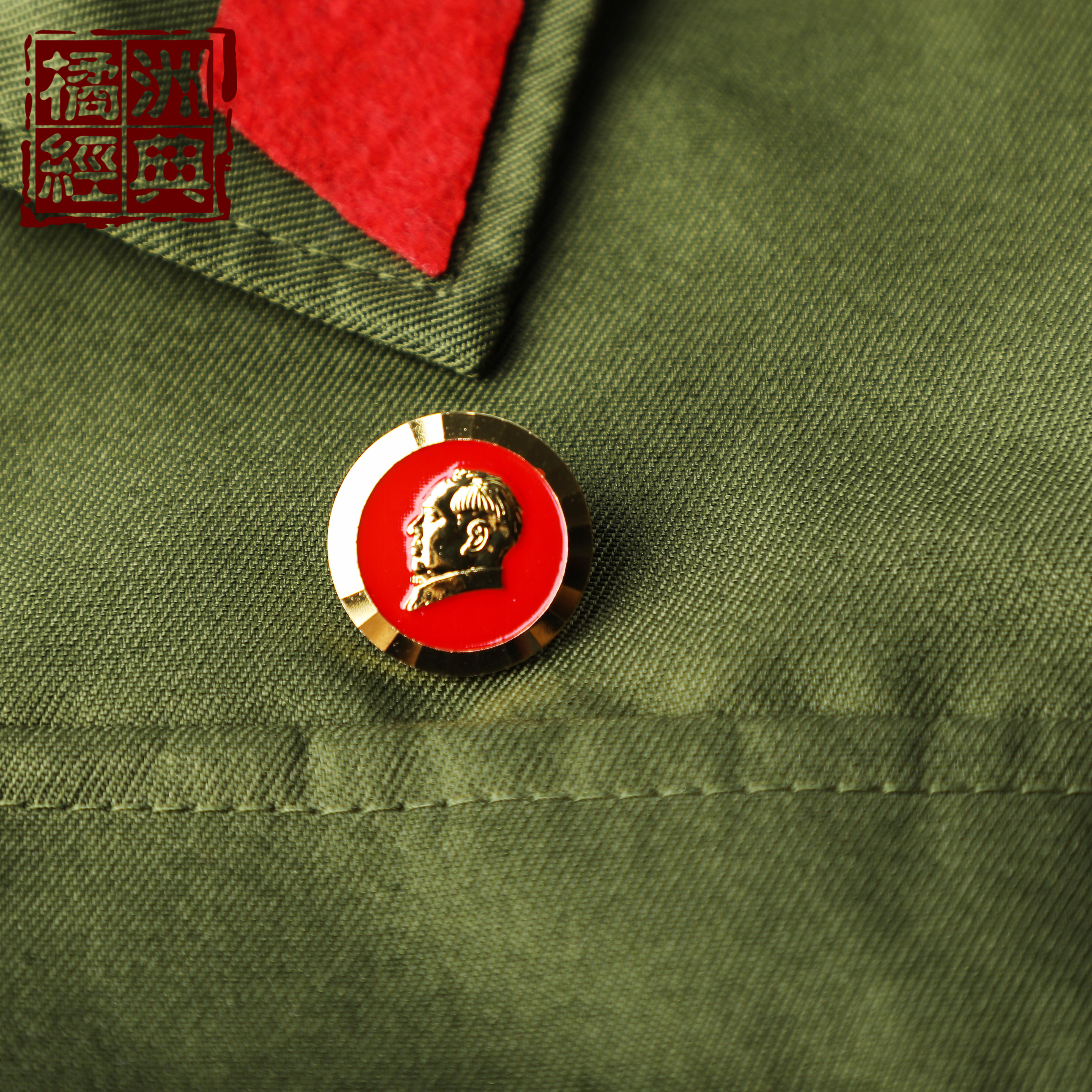 毛主席24K镀金徽章/胸章（直径2CM）