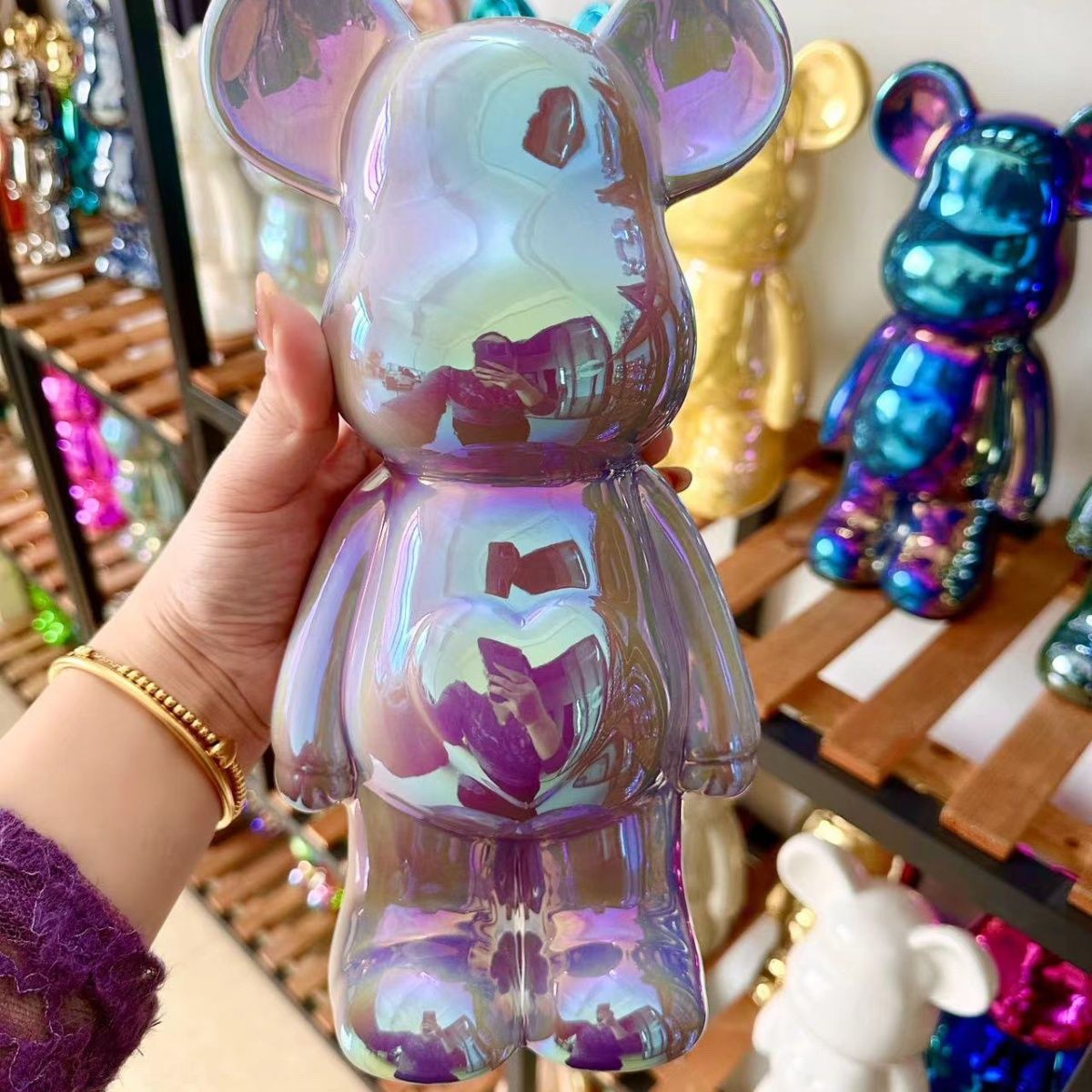 29厘米高 暴力熊摆件家居客厅轻奢高档电视酒柜装饰品爱心熊微瑕