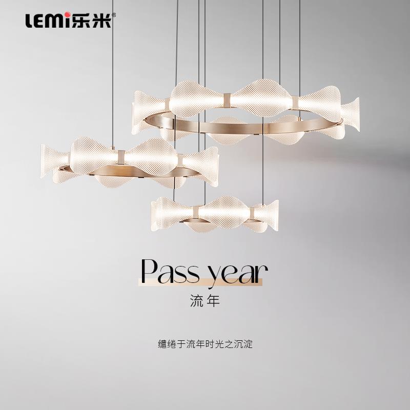乐米流年意式轻奢客厅吊灯现代极简设计师大气复式楼大厅主灯