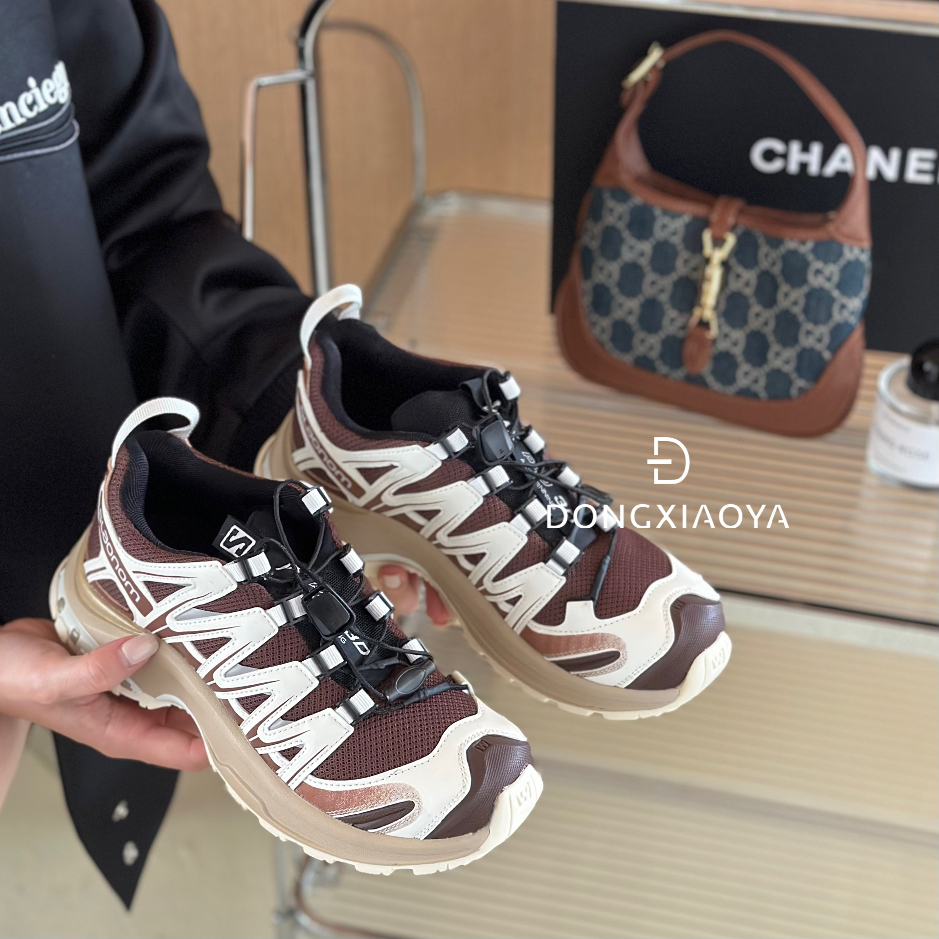 【呀呀家】24ss｜春new美拉德巧克力色萨萨慢跑球鞋运动休闲鞋百搭