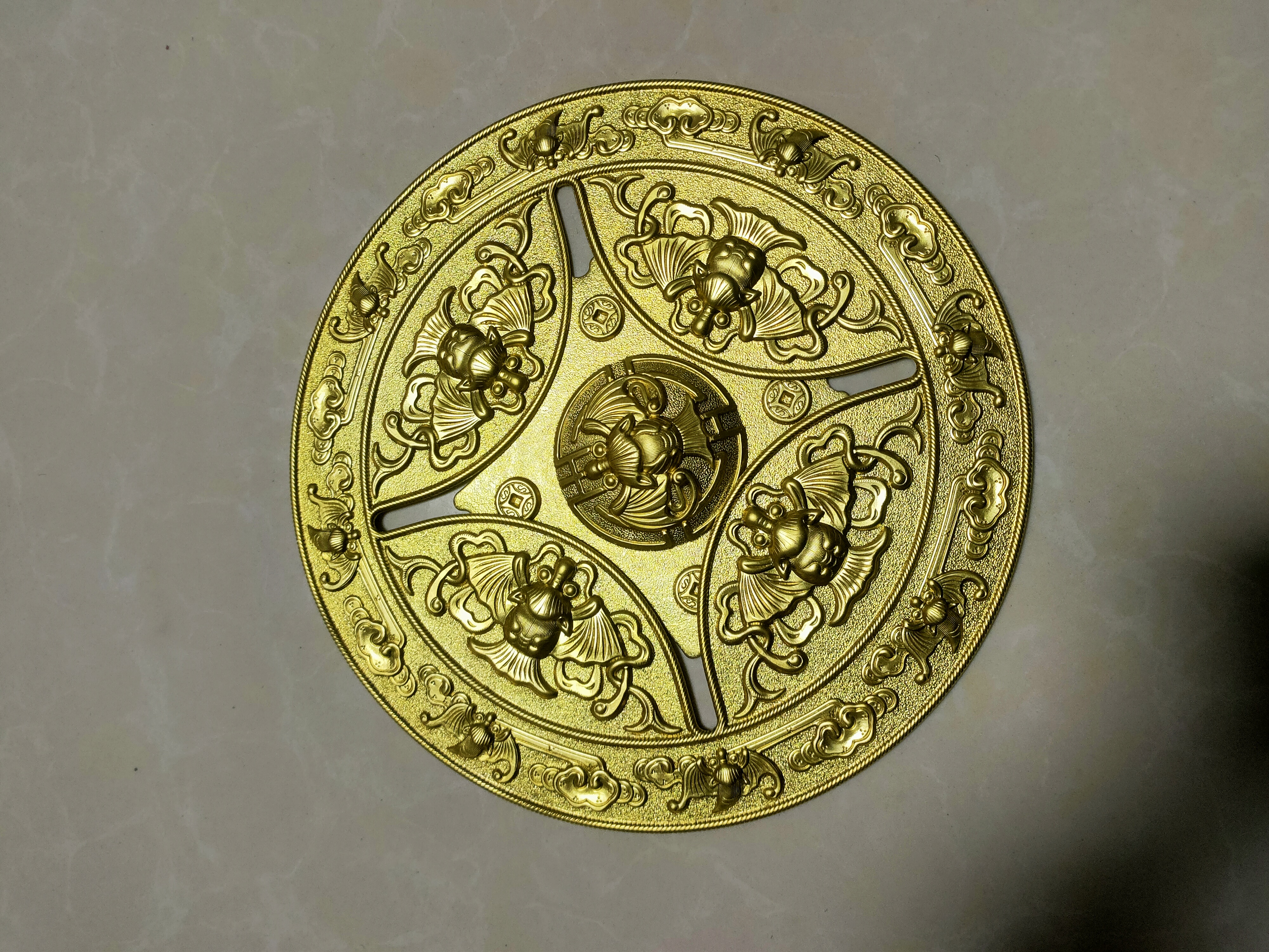 鸟笼鸟具，黄铜紫铜五福鸟笼盖板，靛颏笼红子笼用