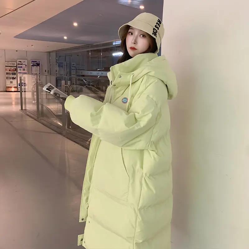 时尚面包服羽绒服衣棉服女冬季外套中长款厚棉袄2023年