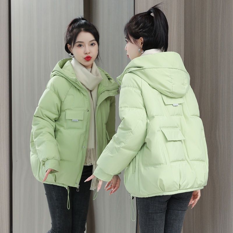 时尚羽绒服女装2023冬季韩版连帽宽松羽绒服短款学生面包服