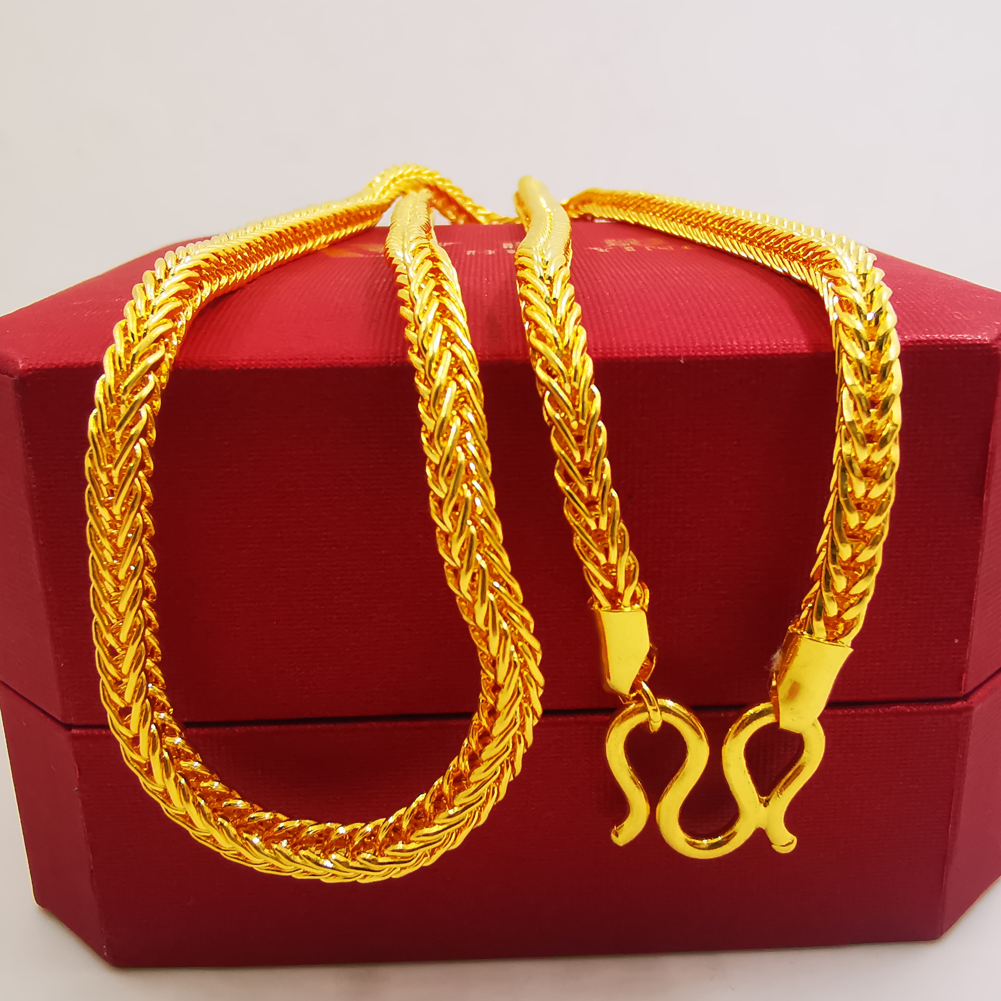 链子足银 金银圆肖邦项链时尚男士男款