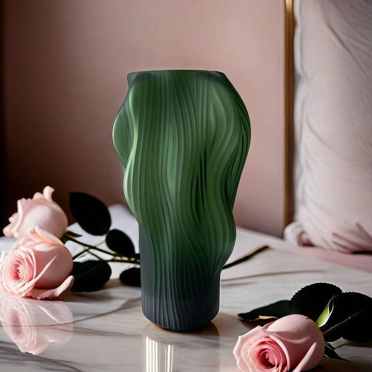 现代简约精选创意桌摆客厅玻璃花瓶家居装饰干花鲜花花艺软装饰