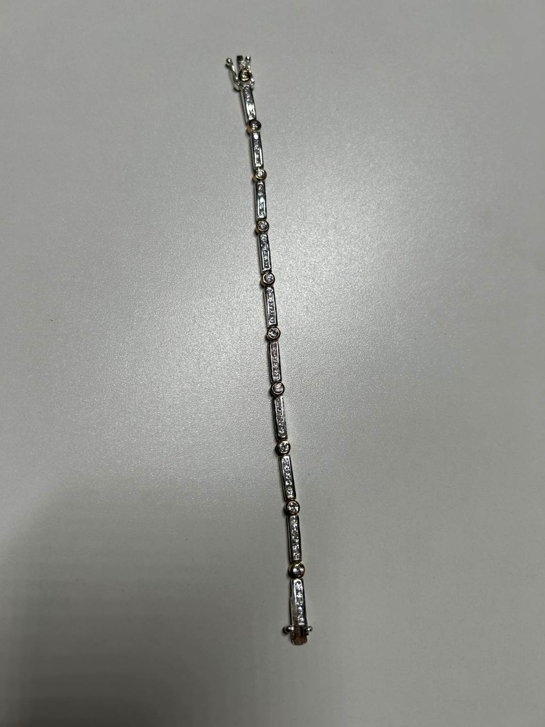 925银仿水晶手链 银手链  中古银手链 手镯