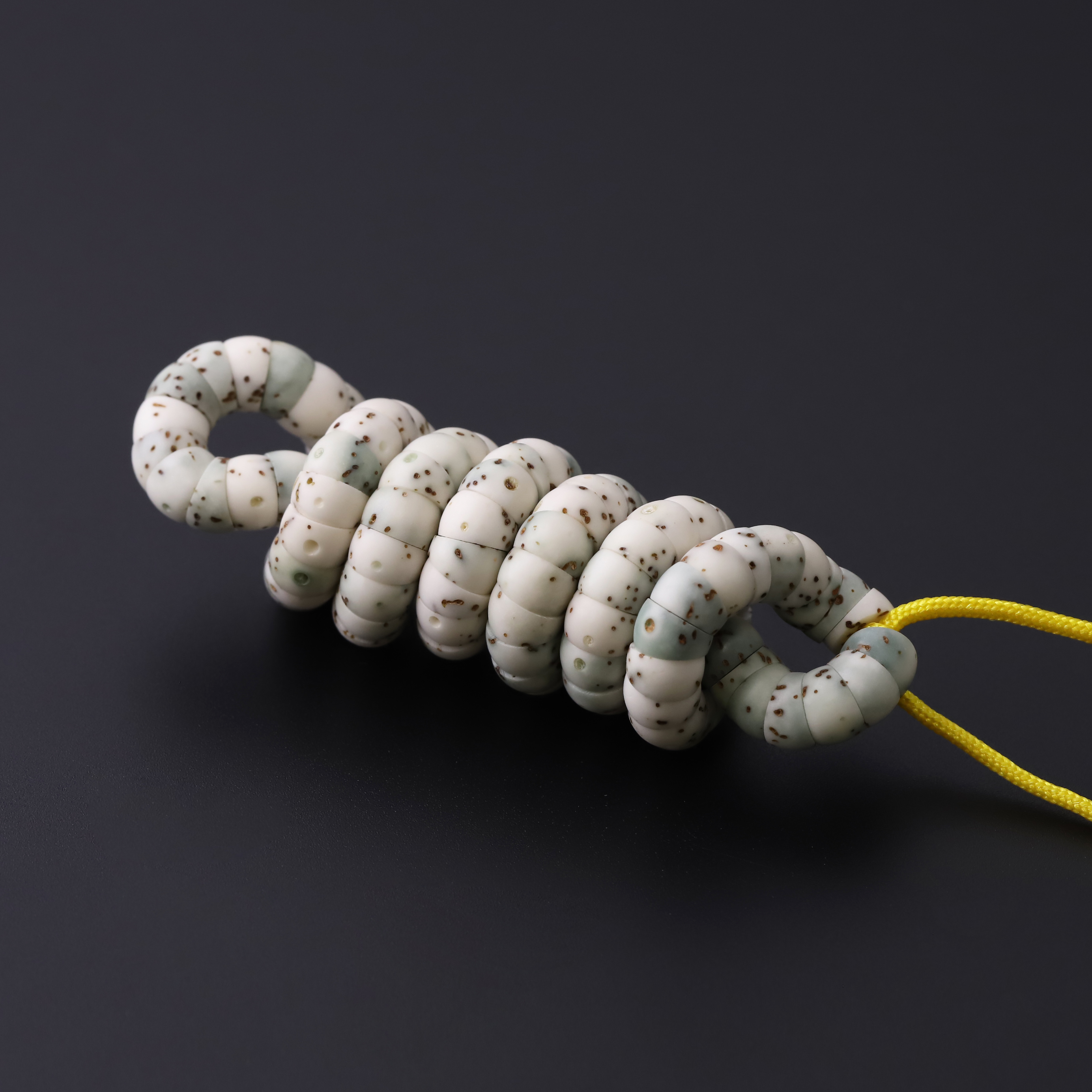 S7841-2 【瓷绿半壁大肠】月朗星稀斜切大肠星月菩提108