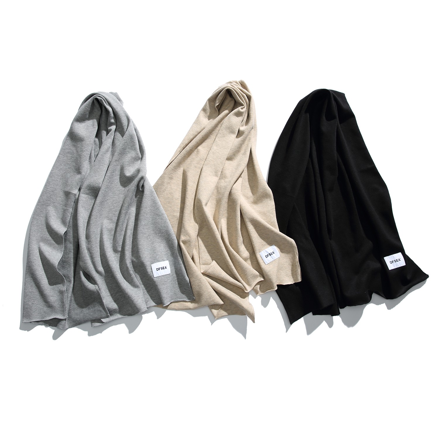 dfsea 男女同款 长款围巾 舒适百搭   纯色日系休闲情侣通用