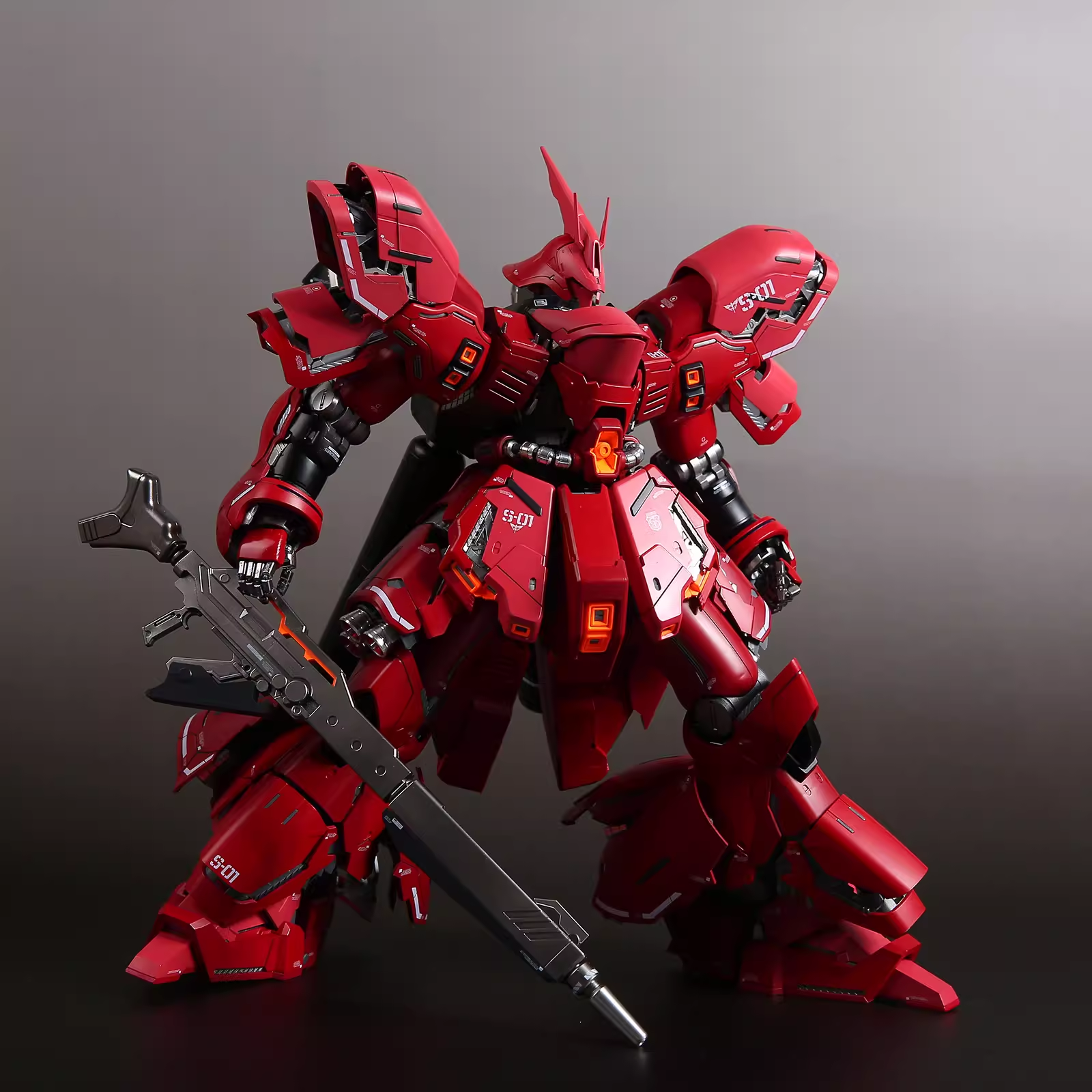 万代高达 星海模型 MG 1/100沙扎比 高达卡 版拼装模型卡沙  成品