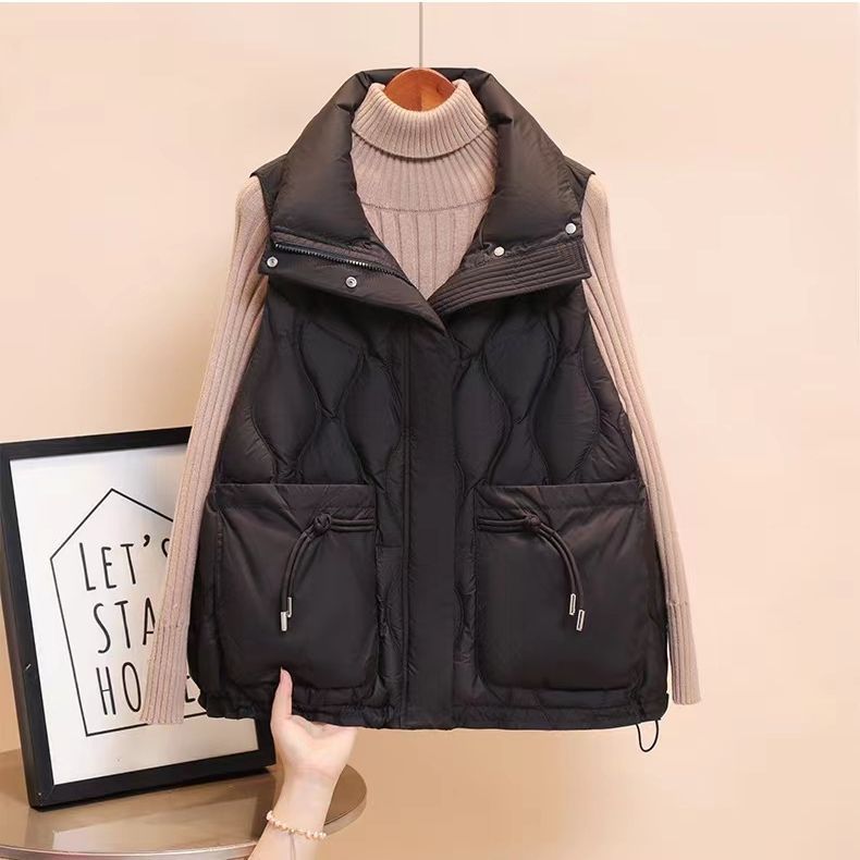 雅鹿羽绒服马甲女短款冬季2023新款时尚小个子加厚洋气大口袋羽绒