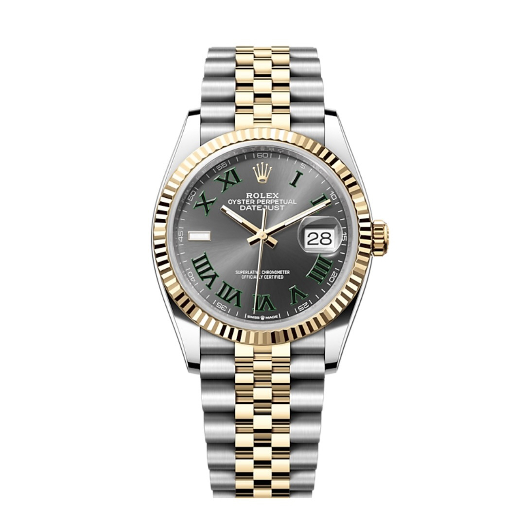 全新未使用 Rolex/劳力士 126233间金灰绿箩/36mm/24年全新未使用