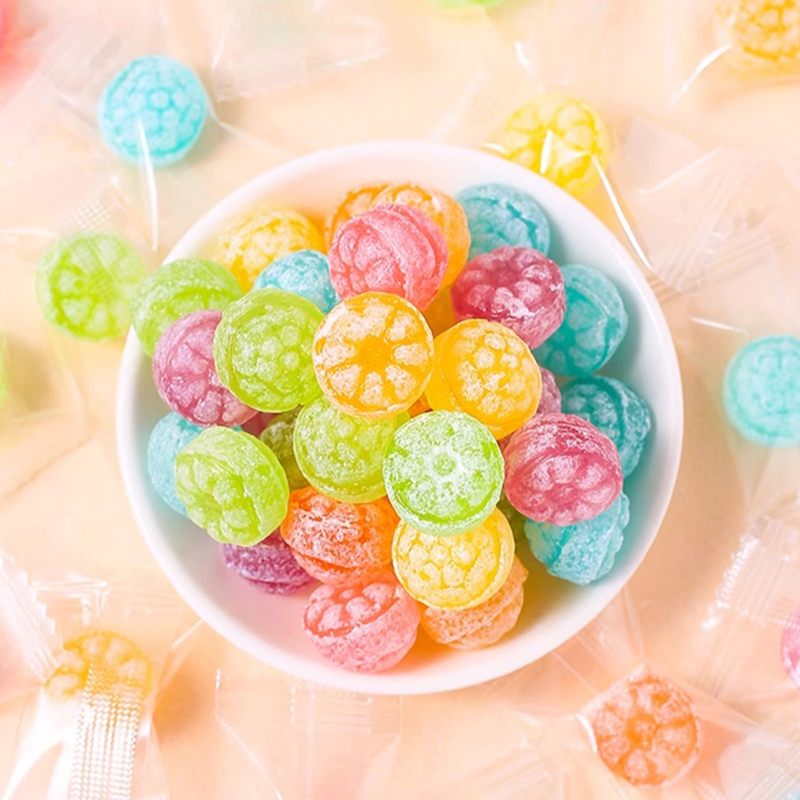 花瓣水果硬糖 独立小包装 儿童零食 什锦糖果 酸甜果味高颜值糖果