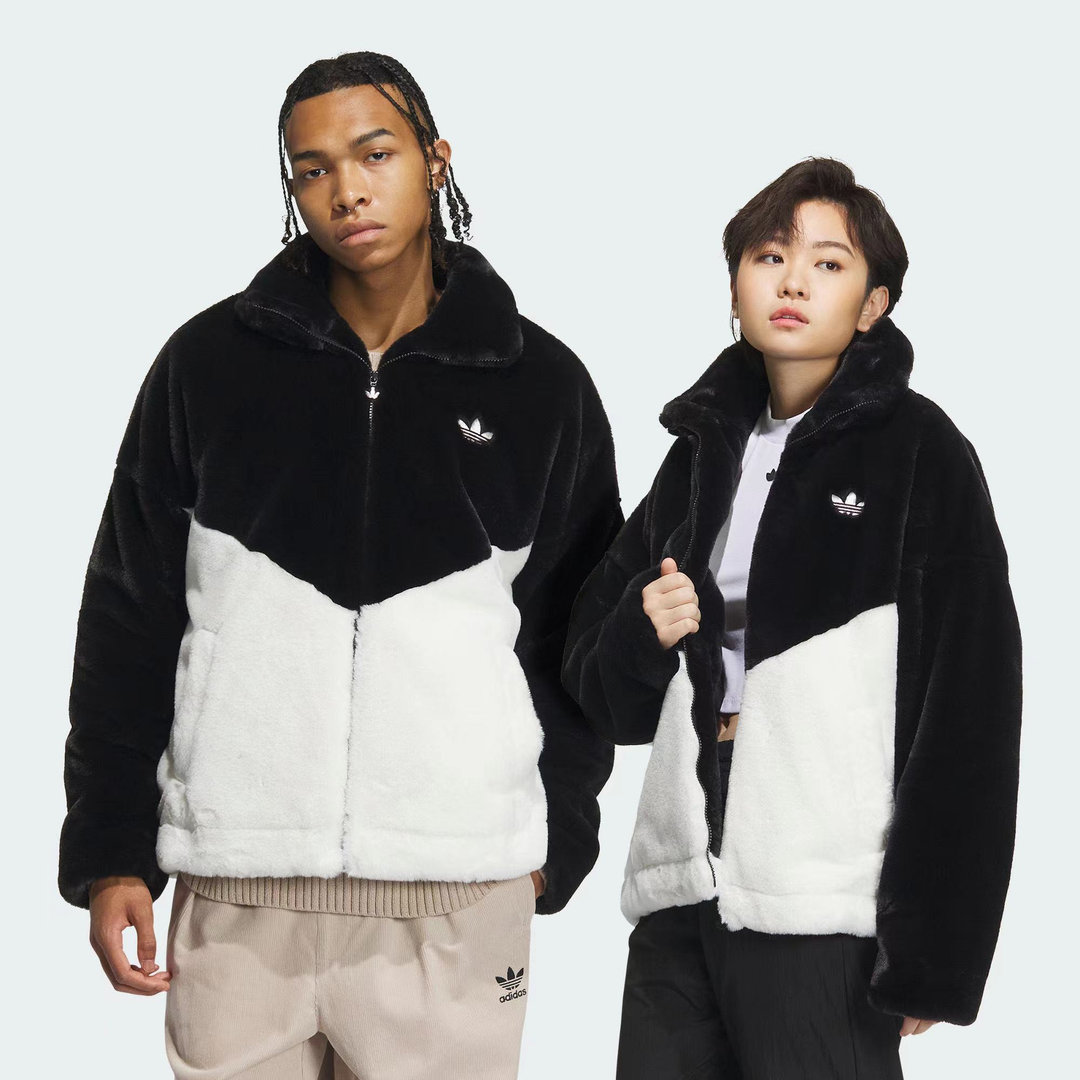Adidas新款时尚潮流百搭保暖情侣款运动夹克外套IN0981 IN0982
