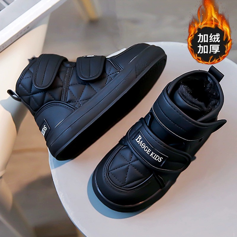 ugg男童防水耐脏棉鞋冬季2023新款皮毛一体儿童加绒保暖雪地棉靴