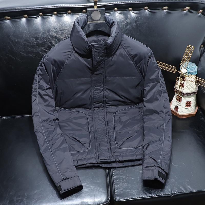 欧洲站男士棉服2023冬季新款潮流立领轻奢修身保暖外套休闲痞帅